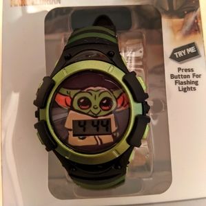 Mandalorian Baby Yoda Flashing LCD LED WATCH